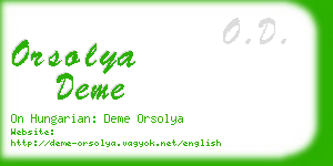 orsolya deme business card